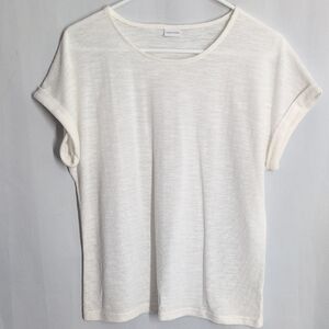 NWOT Lascana Women's Cream Short Sleeve Tee